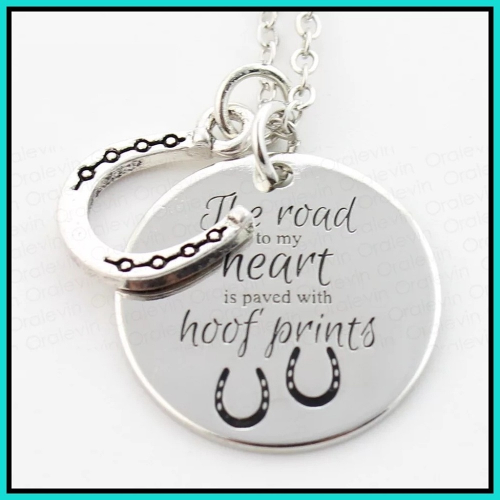 Paved with "Hoofprints" Horse/Unicorn Necklace
